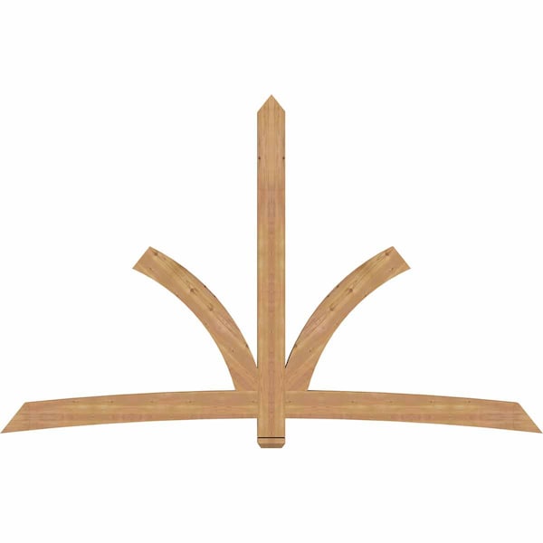 Ekena Millwork Davenport Timber Gable Bracket, Western Red Cedar, 108"W x 68"H x 3 1/2"D x 5 1/2"F, 15/12 Pitch GBW108X68X0406DAV00SWR - main